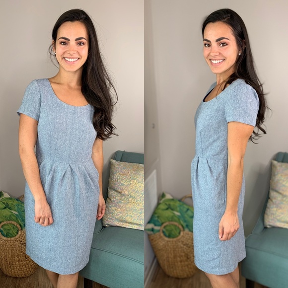 Modcloth Dresses & Skirts - Modcloth Light Blue Tweed Dress